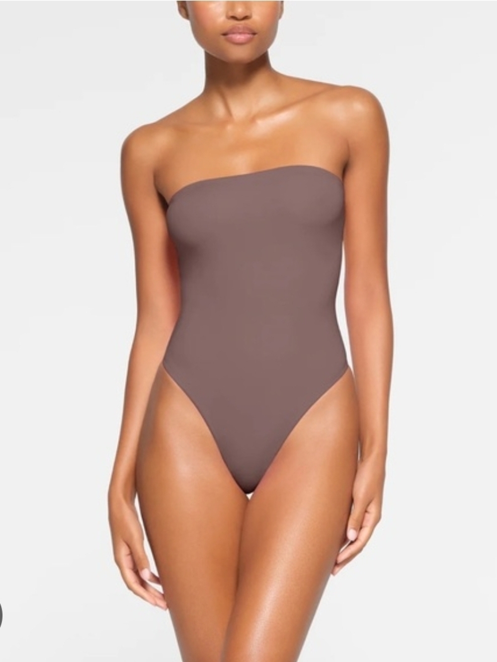 Sculpting Strapless One Piece Bodysuit Clean Lines Minimalist - SKIMS